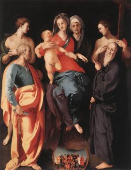 Madonna And Child With St Anne And Other saints